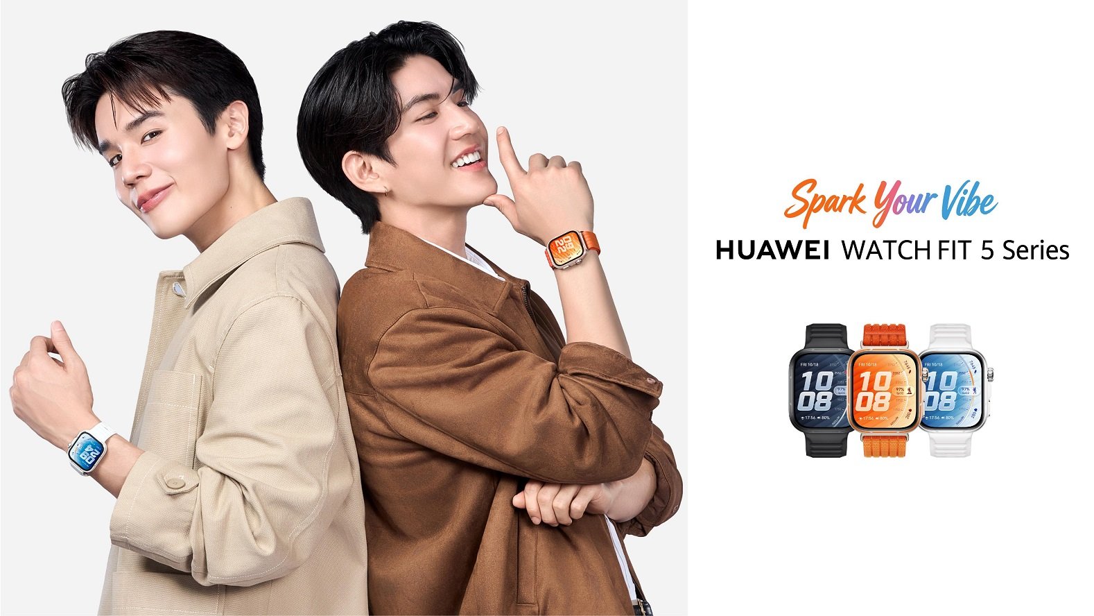 หัวเว่ยเปิดขาย HUAWEI WATCH FIT 5 Series ราคาเริ่มต้น 4,990 บาท ชวน 'จิมมี่-ซี' จุดประกายไลฟ์สไตล์สายเฮลท์ตี้ ในกิจกรรมเอ็กซ์คลูซีฟ 16 พ.ค. นี้!