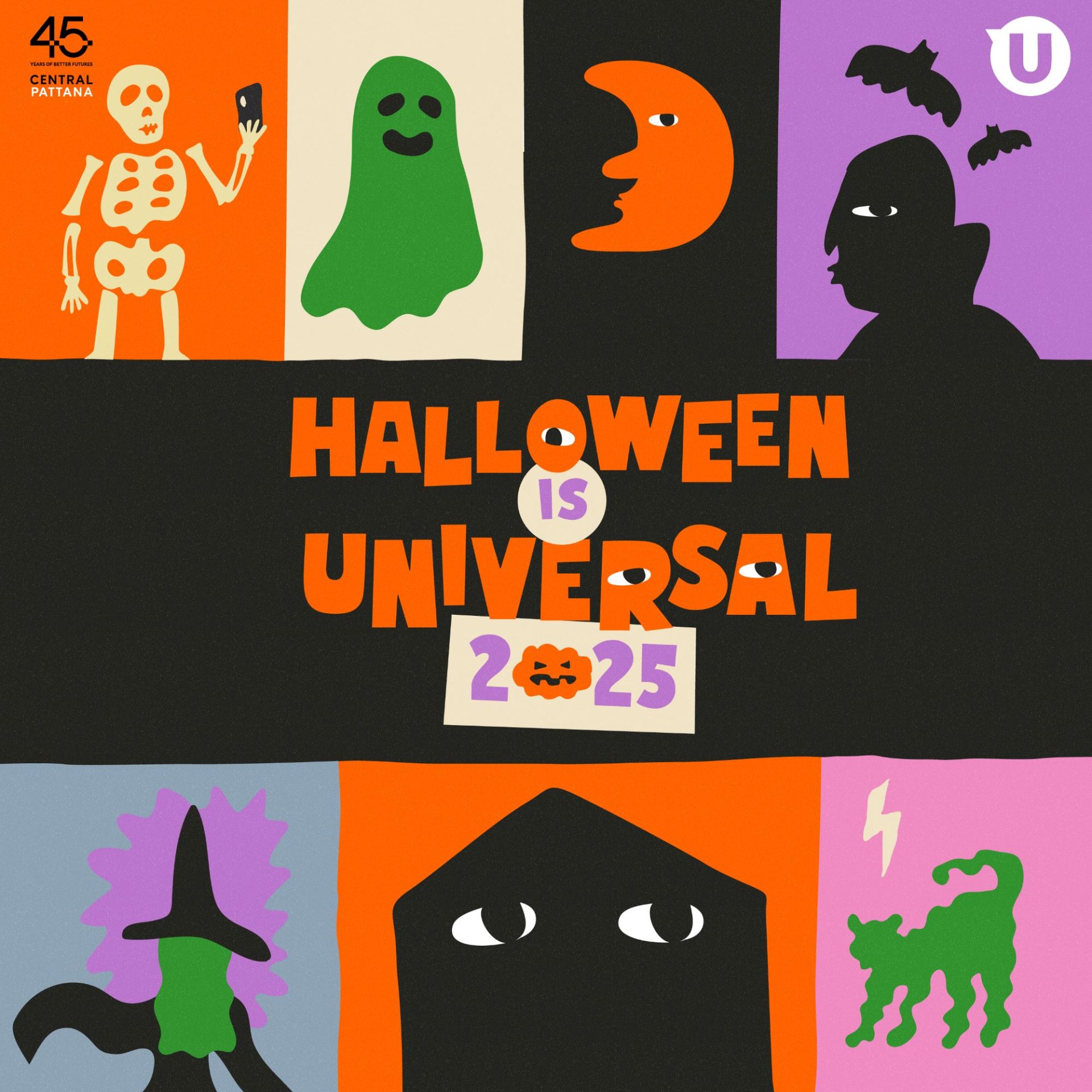 Halloween is Universal 2025 x CENTRAL PATTANA เพลย์ลิสต์รวมเพลงเทศกาลฮาโลวีนใหม่ล่าสุด ร่วมโหวตบ้านผีสิงที่หลอนที่สุด แจกกระหน่ำกว่า 20 รางวัล ถึงสิ้นเดือน ต.ค. นี้