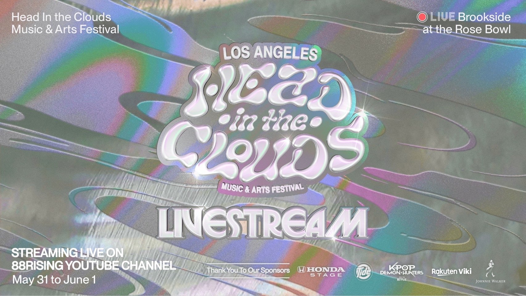 HEAD IN THE CLOUDS ประกาศถ่ายทอดสด LOS ANGELES FESTIVAL 2025 วันที่ 31 พฤษภาคม และ 1 มิถุนายนนี้ พิเศษเฉพาะที่ช่อง YOUTUBE ของ 88RISING เท่านั้น