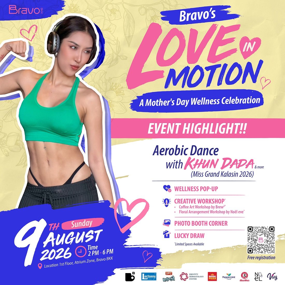 Bravo BKK ชวนทุกครอบครัวเติมเต็มวันแม่ กับ "Bravo's LOVE IN MOTION" งาน Wellness Celebration ที่รวมกิจกรรมสุดฮีลไว้ในวันเดียว 9 สิงหาคมนี้