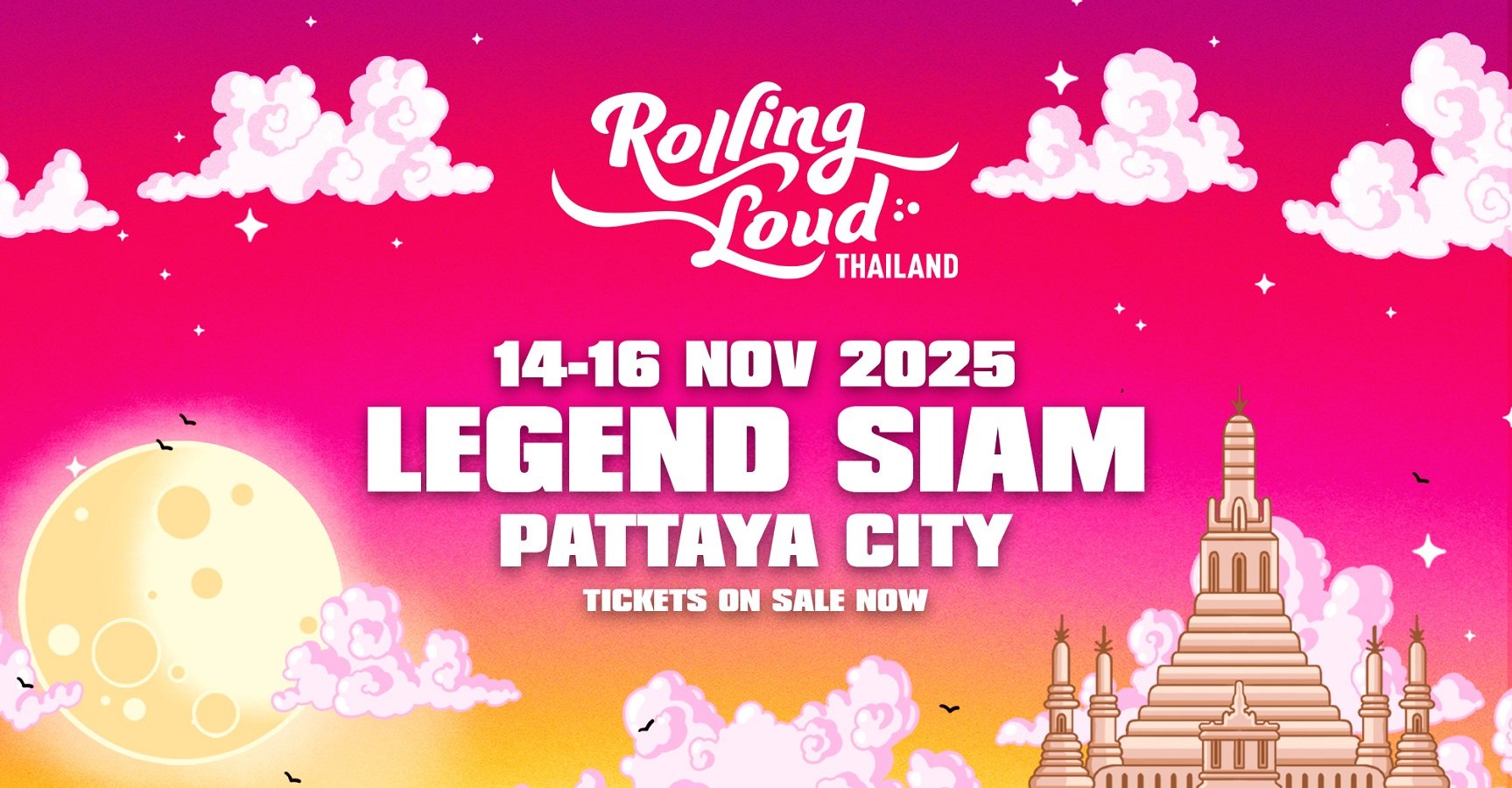 เดือดยิ่งกว่าเดิม! "Rolling Loud Thailand 2025" ประกาศปักหมุด "Legend Siam พัทยา" 14-16 พฤศจิกายนนี้