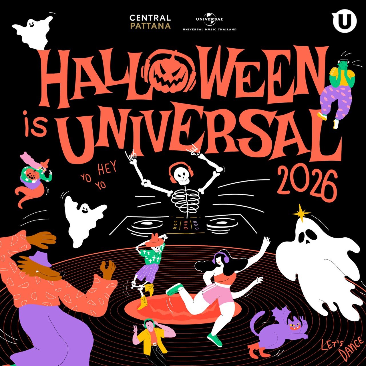 Halloween is Universal 2026 x Central Pattana เพลย์ลิสต์รวมเพลงรับฮาโลวีน ชวนโหวตเพลงโปรด อวดคอสตูมจาก MV กับ "หวีดนี้ Beats ไหน?" ลุ้นของรางวัลถึง 31 ต.ค. นี้
