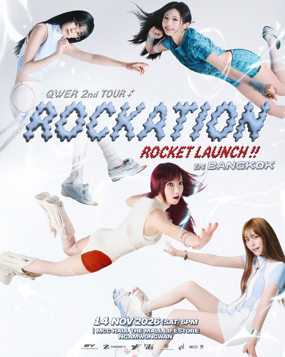 QWER เตรียมปล่อยจรวดความสนุก! ส่งพลังร็อกบุกกรุงเทพฯ ใน "QWER 2nd TOUR <ROCKATION : ROCKET LAUNCH!!> IN BANGKOK" 14 พ.ย. นี้