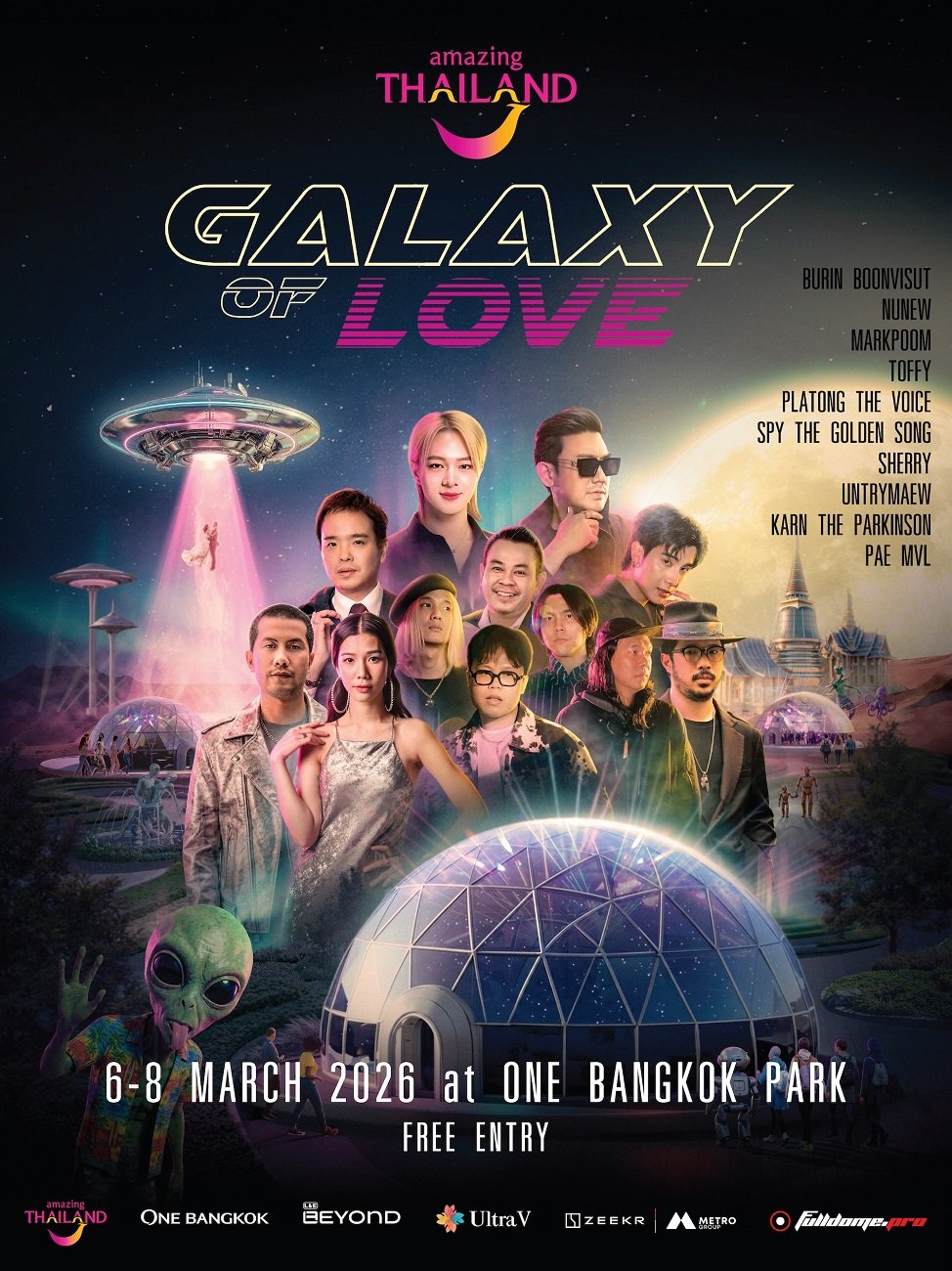 ททท. จับมือ One Bangkok, L&E Beyond, Ultra V, และ ZEEKR Metro Group ชวนทุกคนมาร่วมเปิดประสบการณ์จักรวาลแห่งแรงบันดาลใจรูปแบบใหม่ ครั้งแรกในประเทศไทย! ที่งาน "Amazing Thailand Galaxy of Love 2026" เข้าชมฟรี! 6-8 มี.ค. ณ One Bangkok Park
