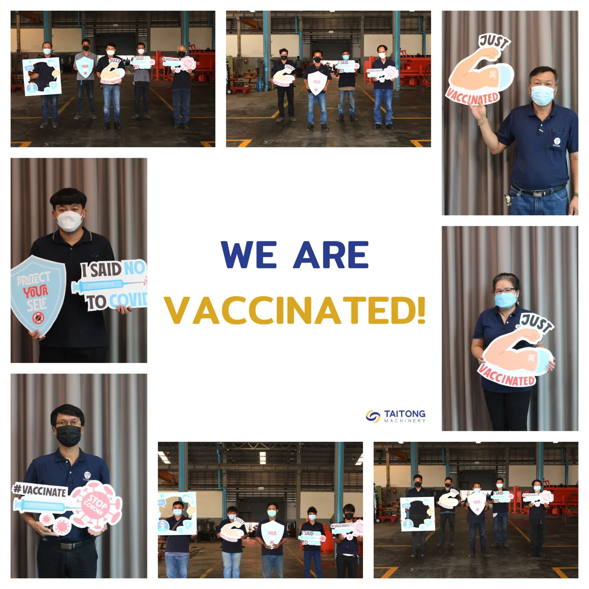 บริษัท ไต้ทงแมชชีนเนอรี่ จำกัด We are Vaccinated 