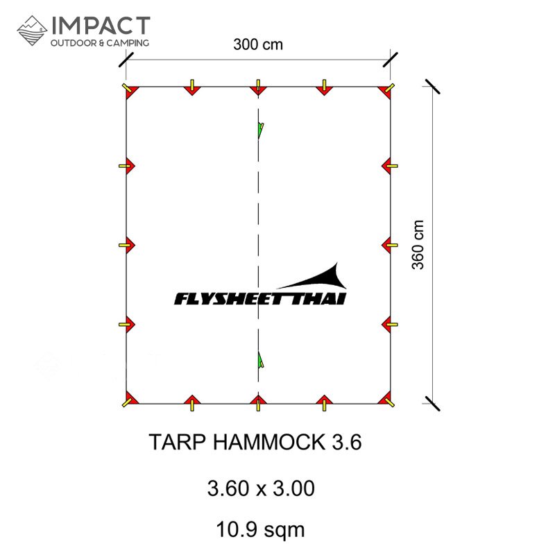 [ผ้าใหม่ !] Flysheetthai ทาร์ปสำหรับเปล เดินป่า 20D Ripstop Hexa