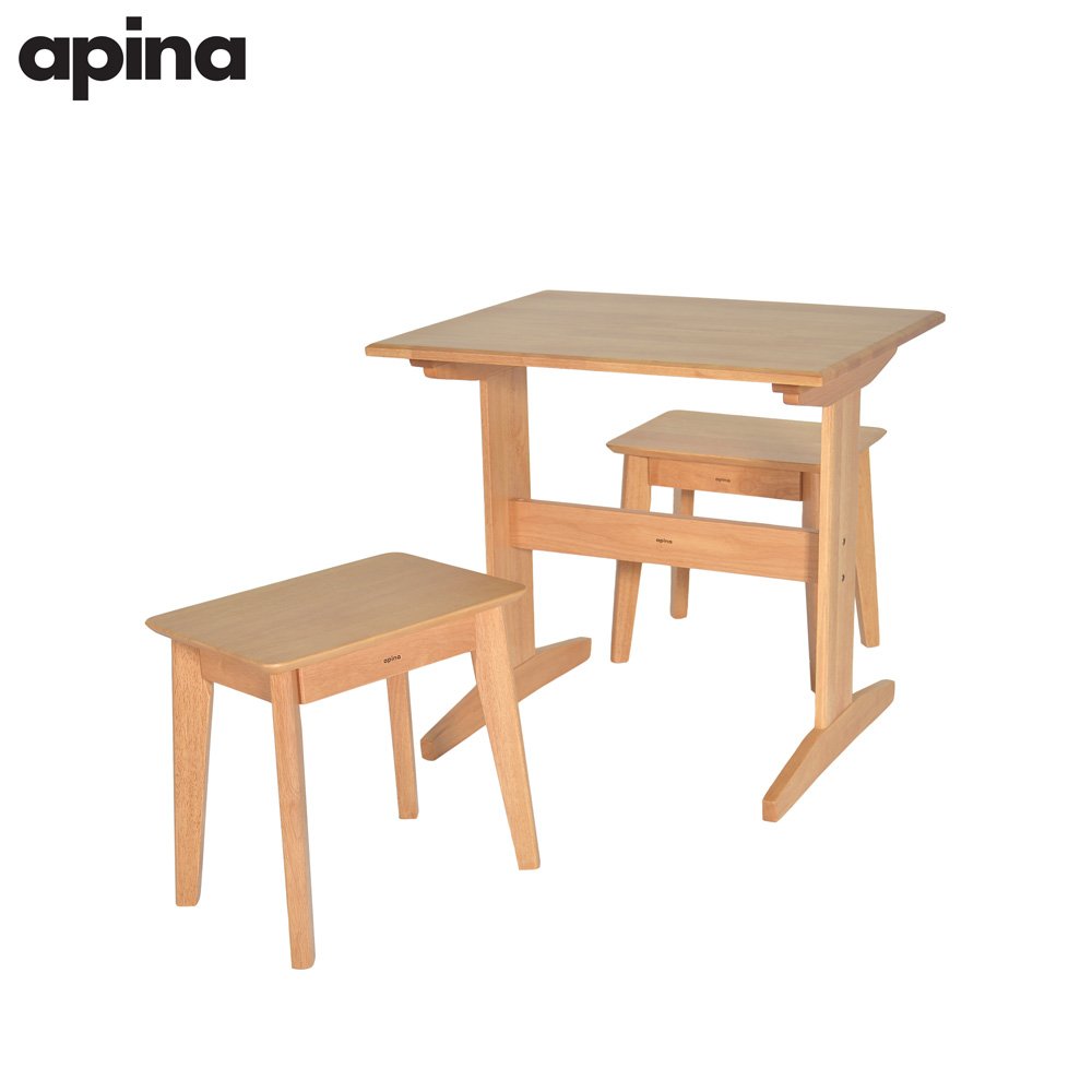 TATA 80 Table + PENA Stool Wood Seat / 2