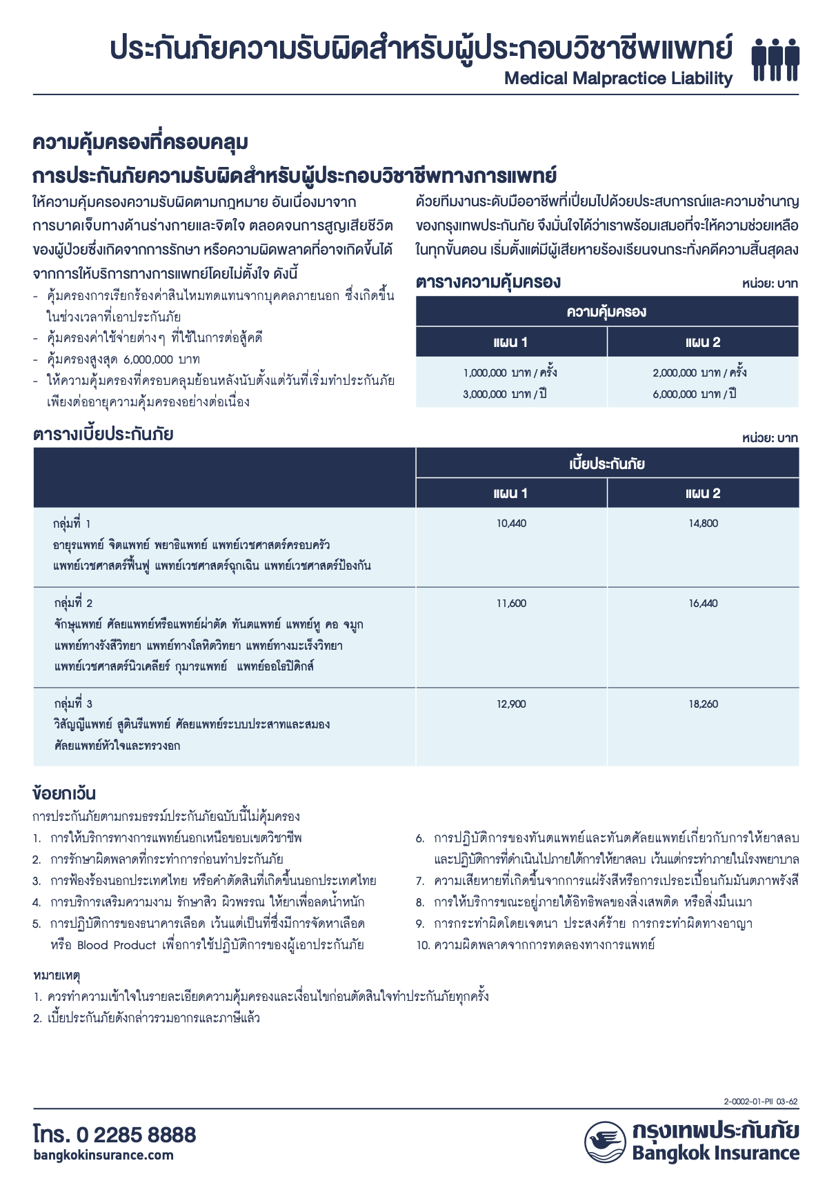 ประกันภัยความรับผิดสำหรับผู้ประกอบวิชาชีพแพทย์