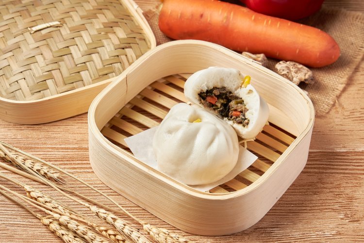 ซาลาเปาไส้ผักรวม เจ ซาลาเปาทับหลีโฮมเมดลูกต่อลูก แป้งนุ่ม ไส้แน่น