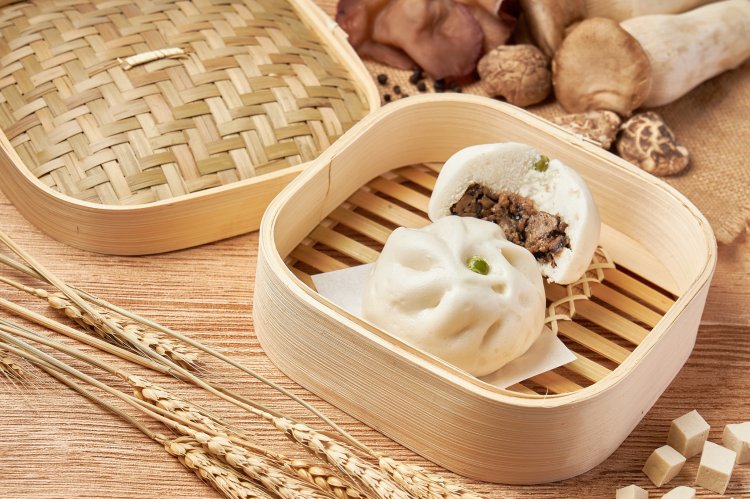 ซาลาเปาไส้เห็ดรวม เจ ซาลาเปาทับหลีโฮมเมดลูกต่อลูก แป้งนุ่ม ไส้แน่น