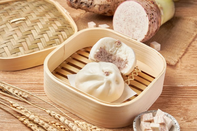 ซาลาเปาไส้เผือก เจ ซาลาเปาทับหลีโฮมเมดลูกต่อลูก แป้งนุ่ม ไส้แน่น