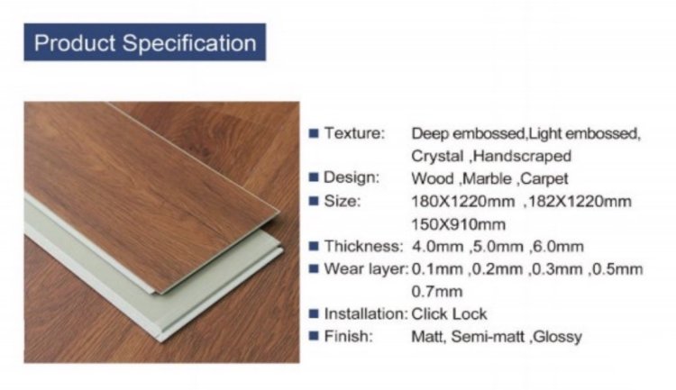 รายละเอียดของกระเบื้องยาง SPC