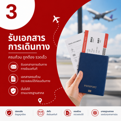 รับเอกสารการเดินทาง