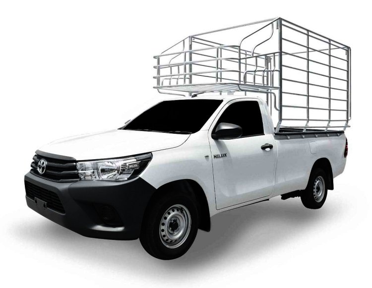 รถกะบะติดคอก