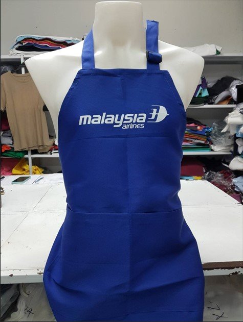 กันเปื้อนสีน้ำเงินสกรีนโลโก้สายการบิน