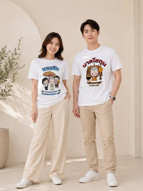 แบบเสื้อสกรีนลายงานบวช