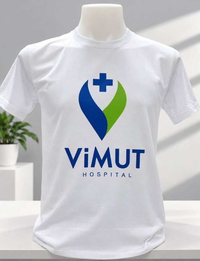 เสื้อยืดขาวสกรีนโลโก้ธรงพยาบาล