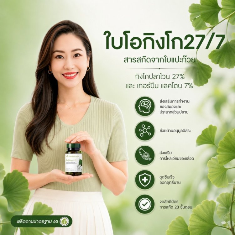 อาหารเสริม ใบแปะก๊วย นู สกิน nu skin pharmanex bioginko27/7 ไบโอกิงโก27/7