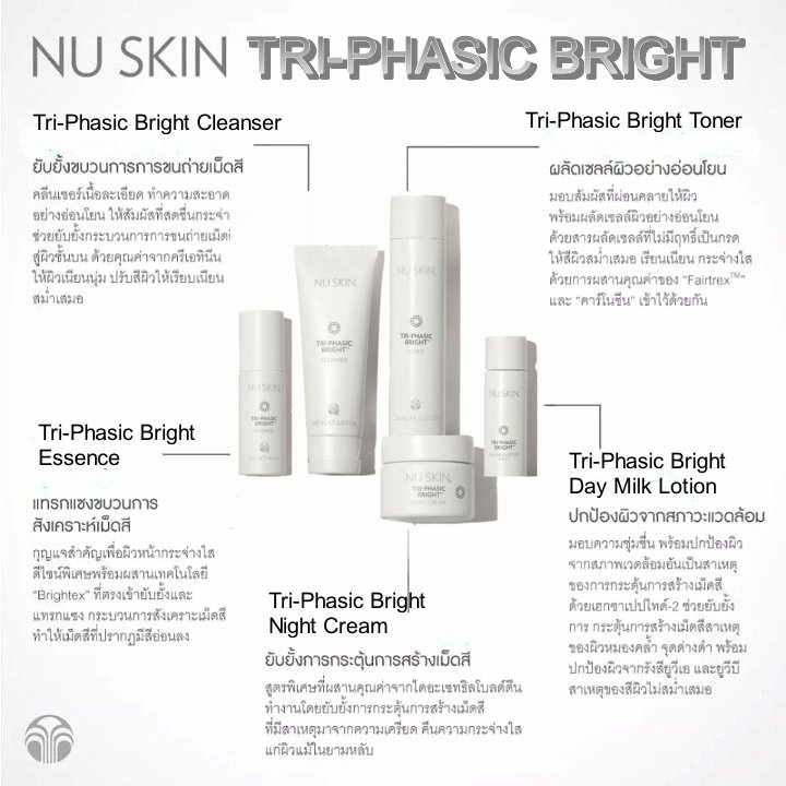 ครีมรักษาฝ้ากระ nu skin tri-phasic bright