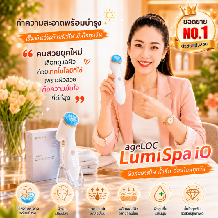 เครื่องล้างหน้า ลูมิสปา ไอโอ นูสกิน nuskin ageloc lumispa io