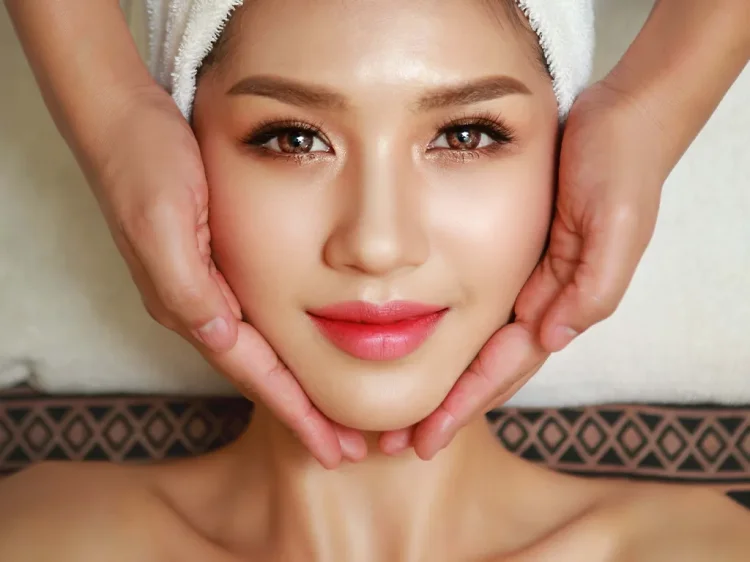 Luxury facial treatment for youthful and glowing skin at Srimantra Spa