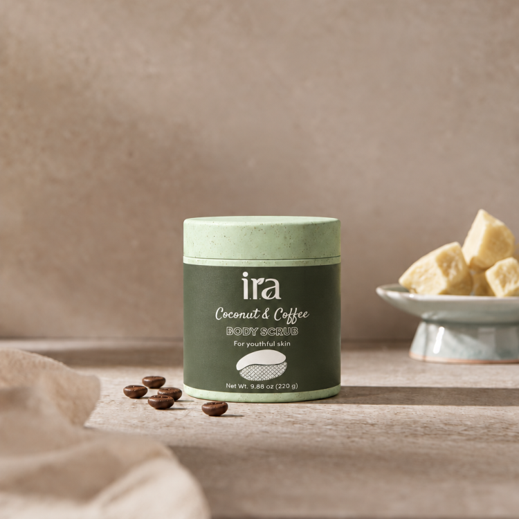 Ira coconut & coffee scrub_vegan and natural