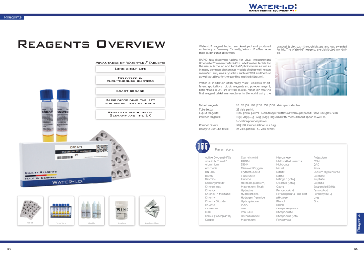 Water Product Code Product Catalog - Water ID