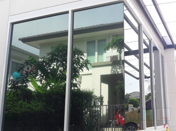 ตัวอย่างงานติดตั้งฟิล์มปรอท ฟิล์มวันเวย์