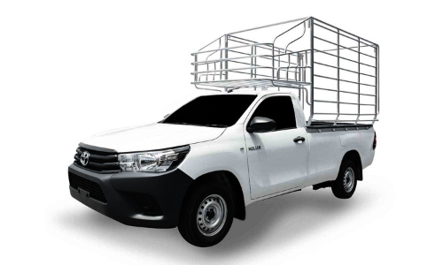 รถกะบะติดคอก