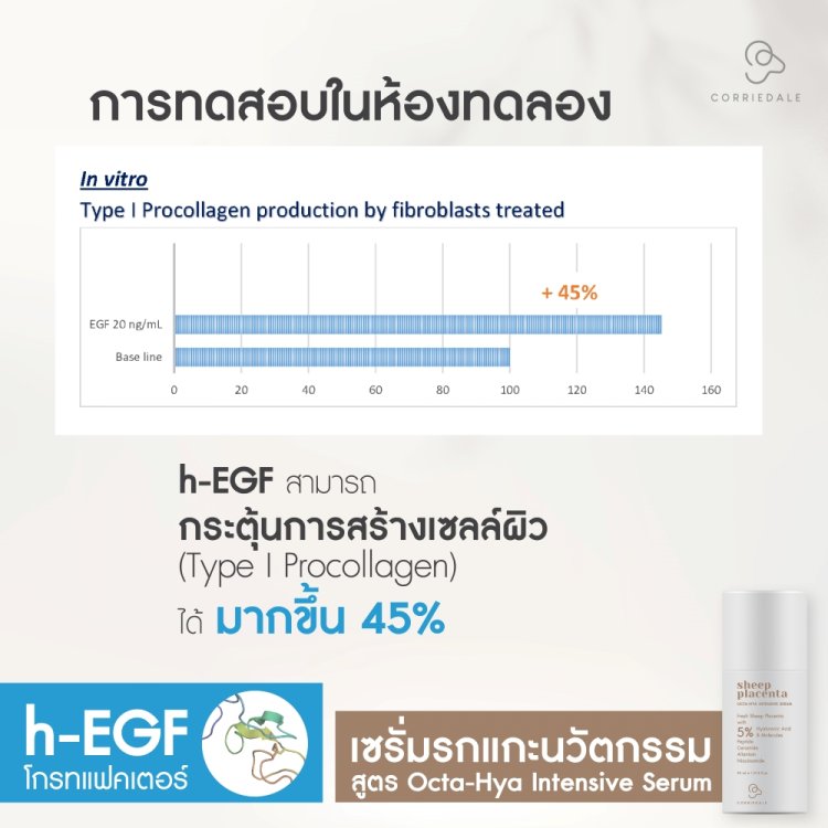 เซรั่มรกแกะนวัตกรรม ด้วยรกแกะอนุภาคนาโน ผสานไฮยาลูรอน 8 โมเลกุล เข้มข้นสูง 5%