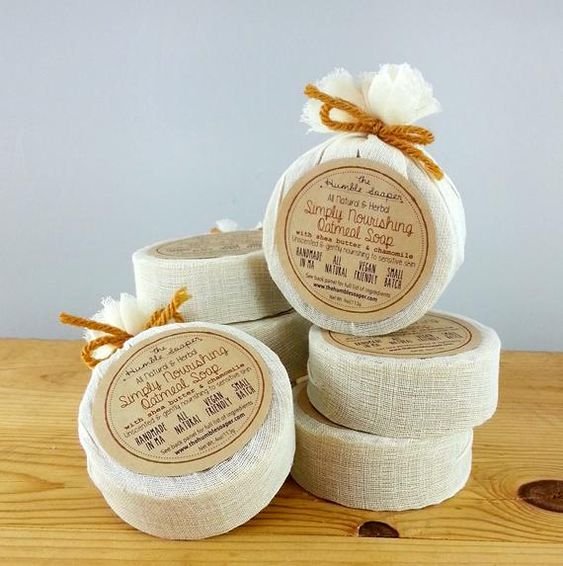 สติ๊กเกอร์ฉลากสินค้า กระดาษคราฟท์น้ำตาล ติดผลิตภัณฑ์สปา