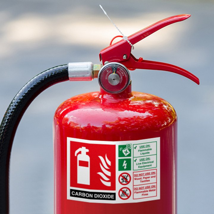 สติ๊กเกอร์PVC ติดถังดับเพลิง ใช้งานกลางแจ้ง ไม่ฉีกขาด