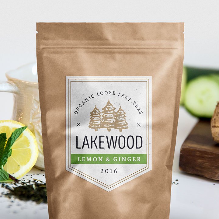 สติ๊กเกอร์ฉลากสินค้า ติดถุงซิปน้ำตาล