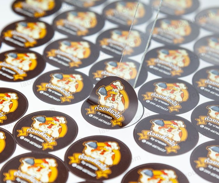 ตัวอย่างงานพิมพ์สติ๊กเกอร 01