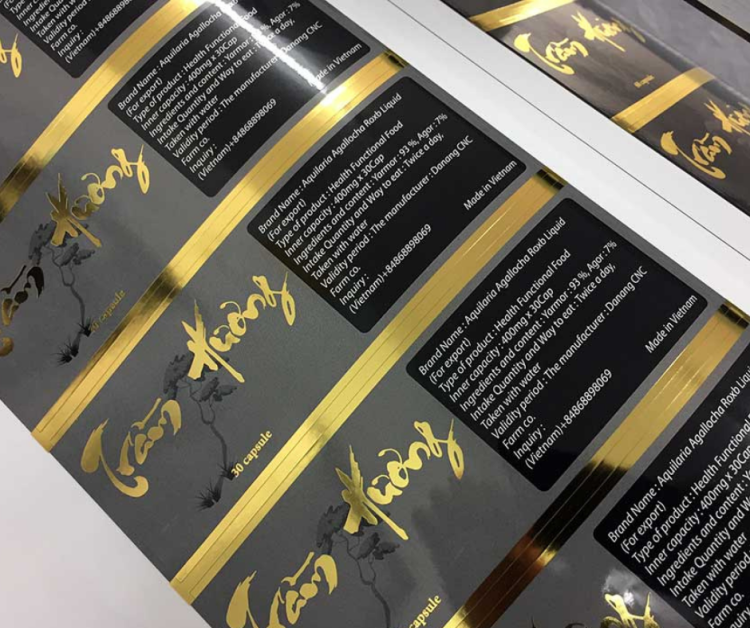 สติ๊กเกอร์PVC ฟอยล์ทอง