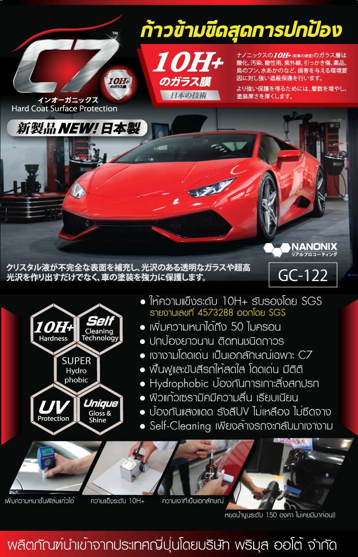 เคลือบแก้ว C7 NANONIX 10H+