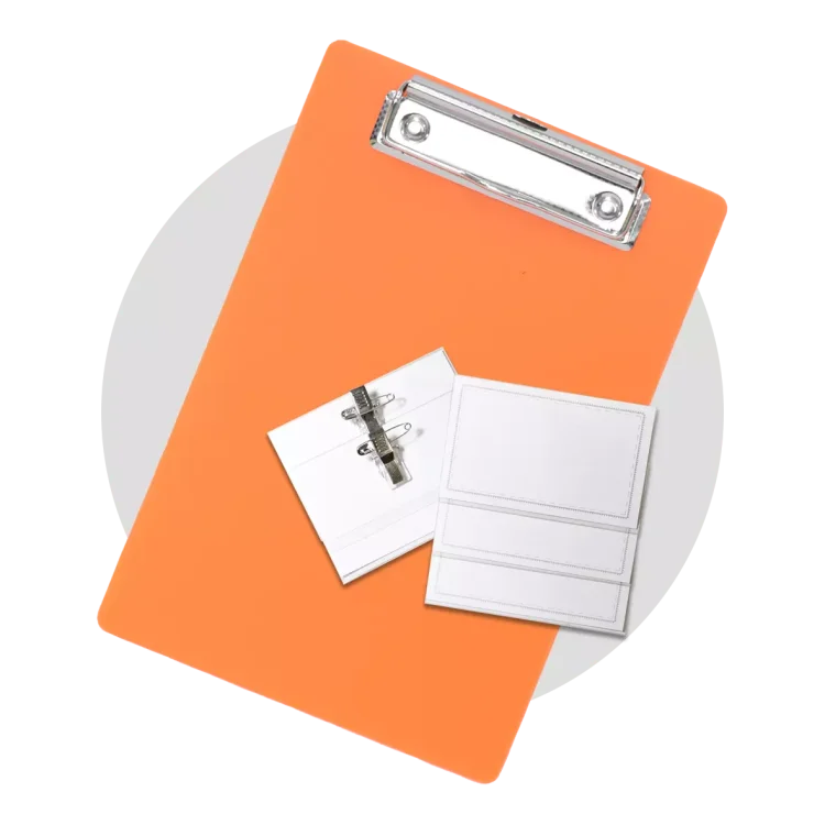 คลิปบอร์ด ขนาด A4 และ A5 / ป้ายชื่อ PVC KIPPY