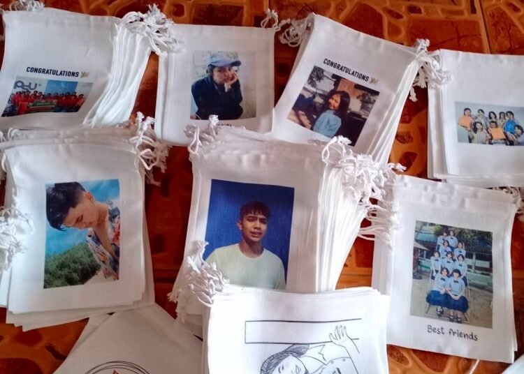 กระเป๋าผ้าดิบหูรูด