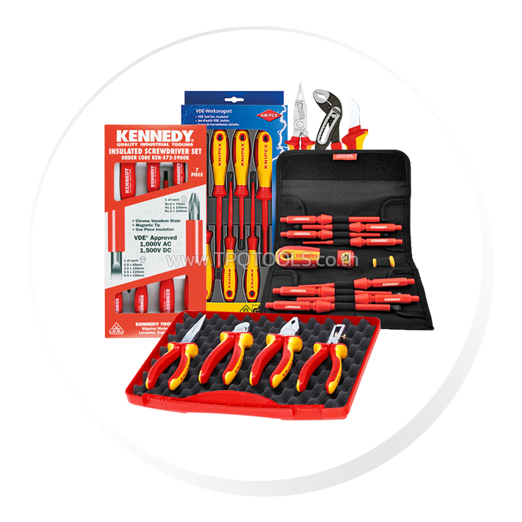 เครื่องมือช่างไฟฟ้า-เครื่องมือช่างงานไฟฟ้ามาตรฐาน VDE  VDE Professional Electrician Tools / Industrial Professional Insulated Hand Tools