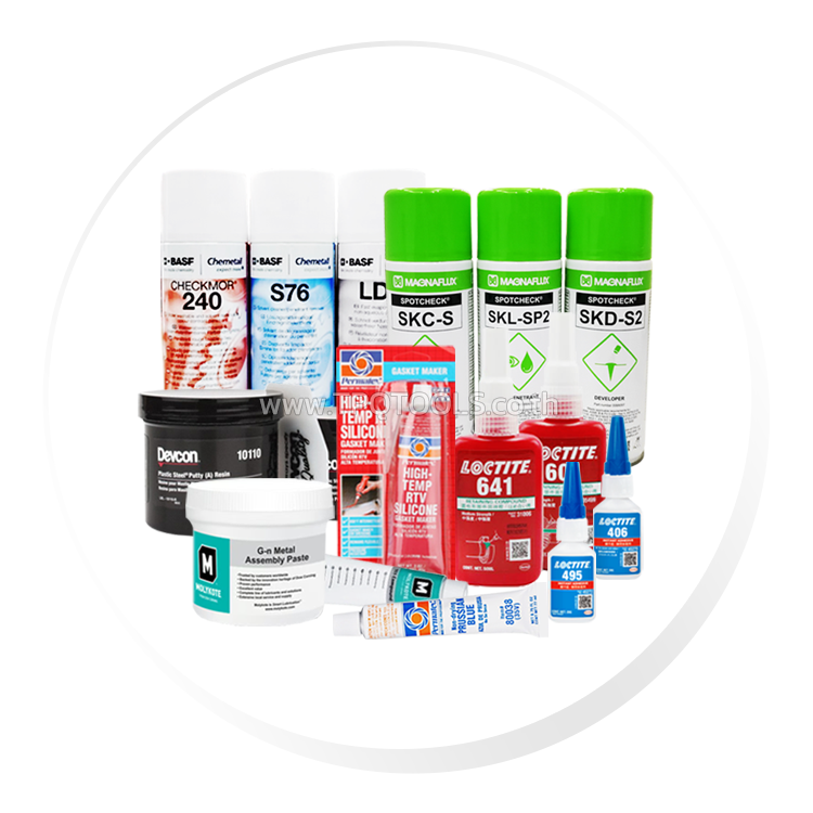 กาว น้ำยาอุตสาหกรรม ซิลิโคน และน้ำยาเช็ครอยร้าว Industrial Adhesives, Industrial Chemicals, Silicones & Crack Detection Chemicals