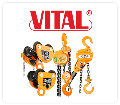 VITAL แบรนด์เครื่องมือช่างคุณภาพสูงจากประเทศญี่ปุ่น รอกโซ่ (Chain Block) รอกมือโยก (Lever Hoist) สำหรับงานยกและเคลื่อนย้ายของหนักในไซต์งานก่อสร้างหรือโรงงาน TPQTOOLS บริษัท ไทยพัฒนสิน ควอลิตี้ ทูลส์ จำกัด ตัวแทนจำหน่าย เครื่องมือช่างทุกชนิด