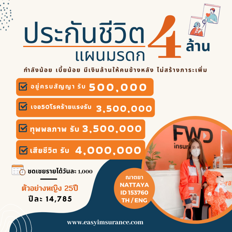 ประกันมรดก fwd 4ล้าน
