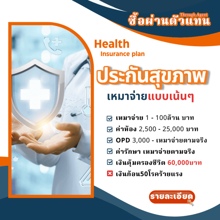 ประกันสุขภาพเหมาจ่าย แชร์กันได้