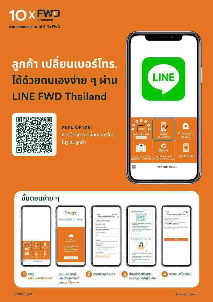เปลี่ยนเบอร์โทรติดต่อfwd