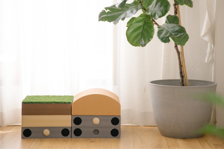 blixpop earth tone natural color play building blocks