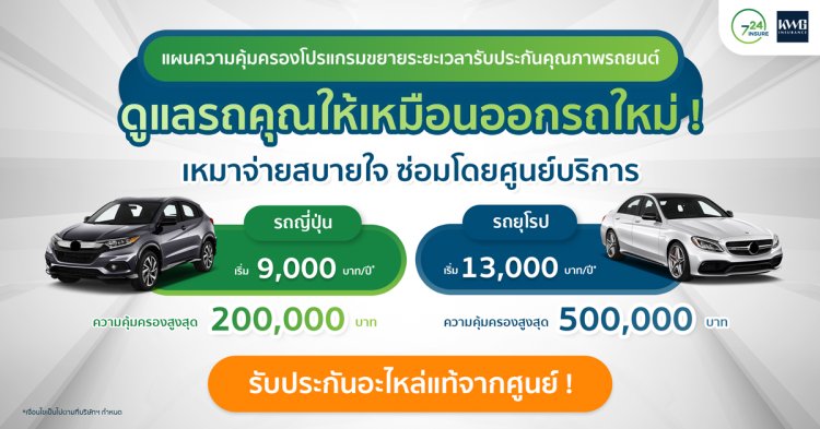 แผนความคุ้มครองโปรแกรมขยายระยะเวลารับประกันคุณภาพรถยนต์_KWG