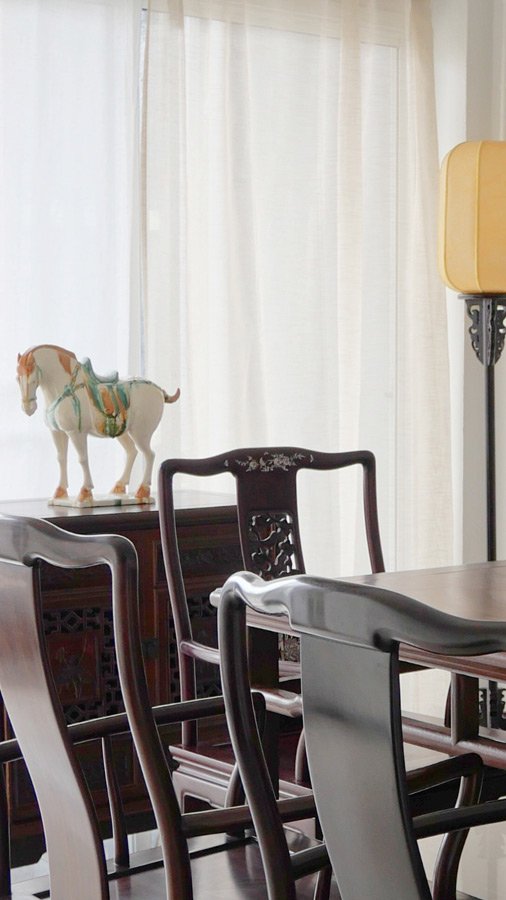 เก้าอี้ไม้ประดู่ฝังมุกสำหรับห้องรับแขกนั่งเล่นทานข้าว