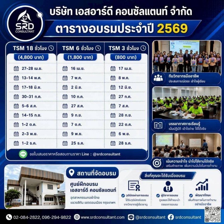 ตารางอบรม TSM 2026 2569