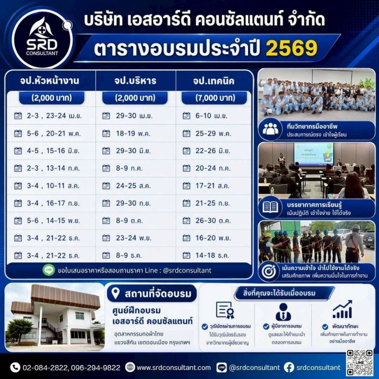 ตารางอบรม จป 2569