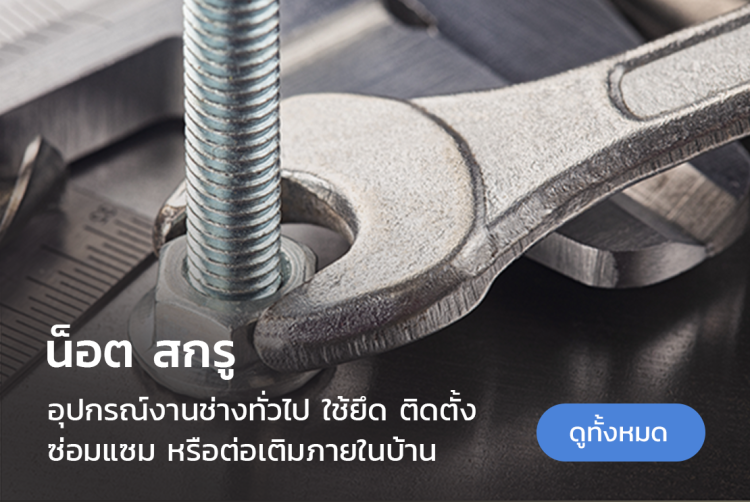สกรูน็อต อุปกรณ์งานช่างทั่วไป ใช้ยึด ติดตั้ง ซ่อมแซม หรือต่อเติมภายในบ้าน